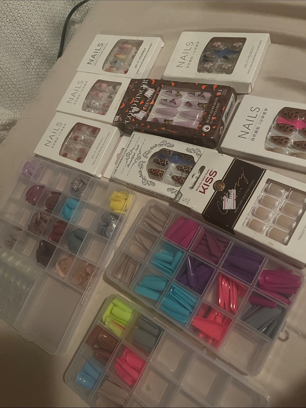 Assorted Press-On & Glue-On Nails | Multi-Color Set